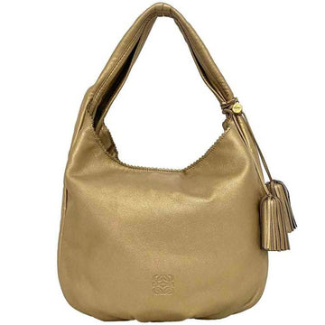 LOEWE Bag Gold Anagram Tassel Nappa Leather Charm Ladies Soft