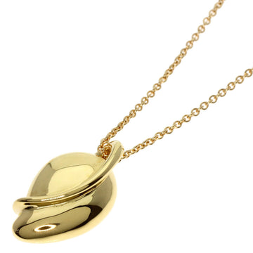 TIFFANY Elsa Peretti Leaf Necklace K18 Yellow Gold Women's &Co.