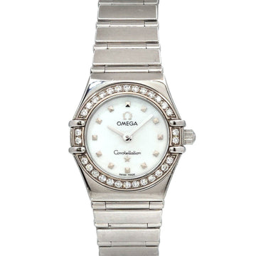 OMEGA Constellation Mini My Choice 1465.71 Diamond Bezel Ladies Watch White Shell Dial Quartz