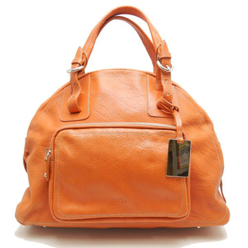 FURLA Leather Mini Boston Bag Orange 250809