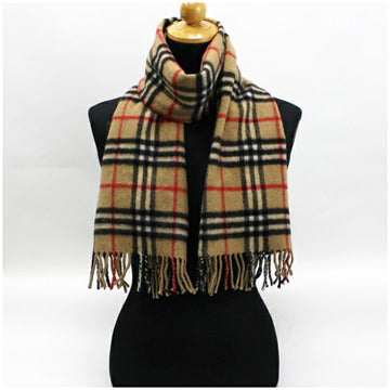 BURBERRY's of London cashmere scarf camel × check 146 30 cm S OF LONDON women's