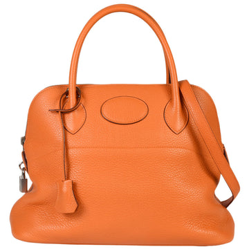 HERMES Bolide 31 P stamp [manufactured in 2012] Orange Taurillon Clemence Handbag with strap