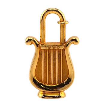 HERMES Cadena Harp 1996 ANNEE DELA MUSIQUE Charm Gold Unisex