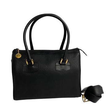 GUCCI Old GG Leather 2way Handbag Shoulder Bag Black 14435