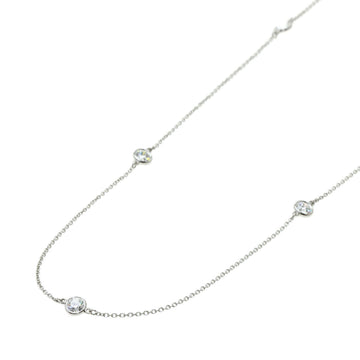 TIFFANY visor yard 5P diamond necklace platinum PT950 ladies &Co.