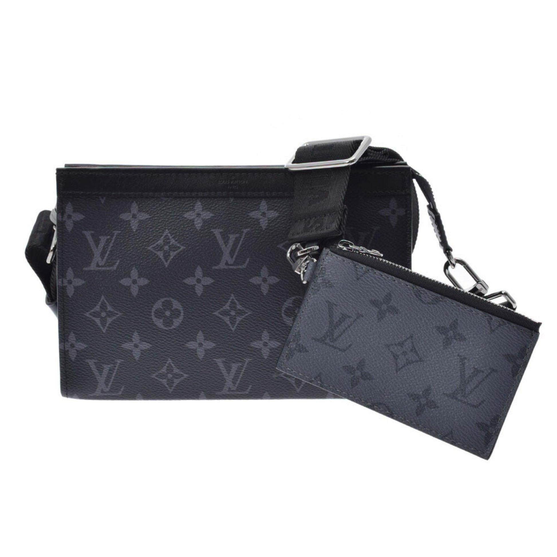 Louis Vuitton Beaubourg Canvas Shoulder Bag (pre-owned) in Black
