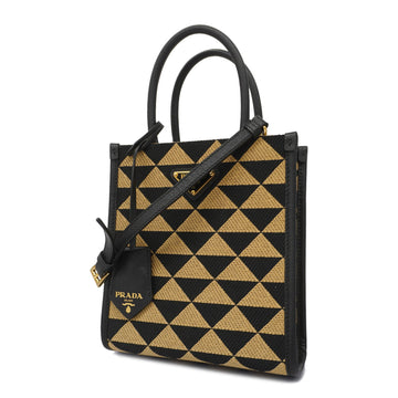 Prada 2way Bag Symbol Jacquard Fabric Micro Canvas Handbag,Shoulder Bag