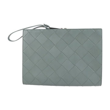 BOTTEGA VENETA Document Case Maxi Intrecciato Second Bag 629134 VCRU1 1607 Leather SLATE Gray Clutch Handbag
