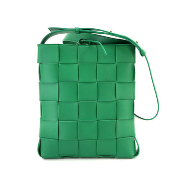 BOTTEGA VENETA Intrecciato Shoulder Bag Leather Green 649601
