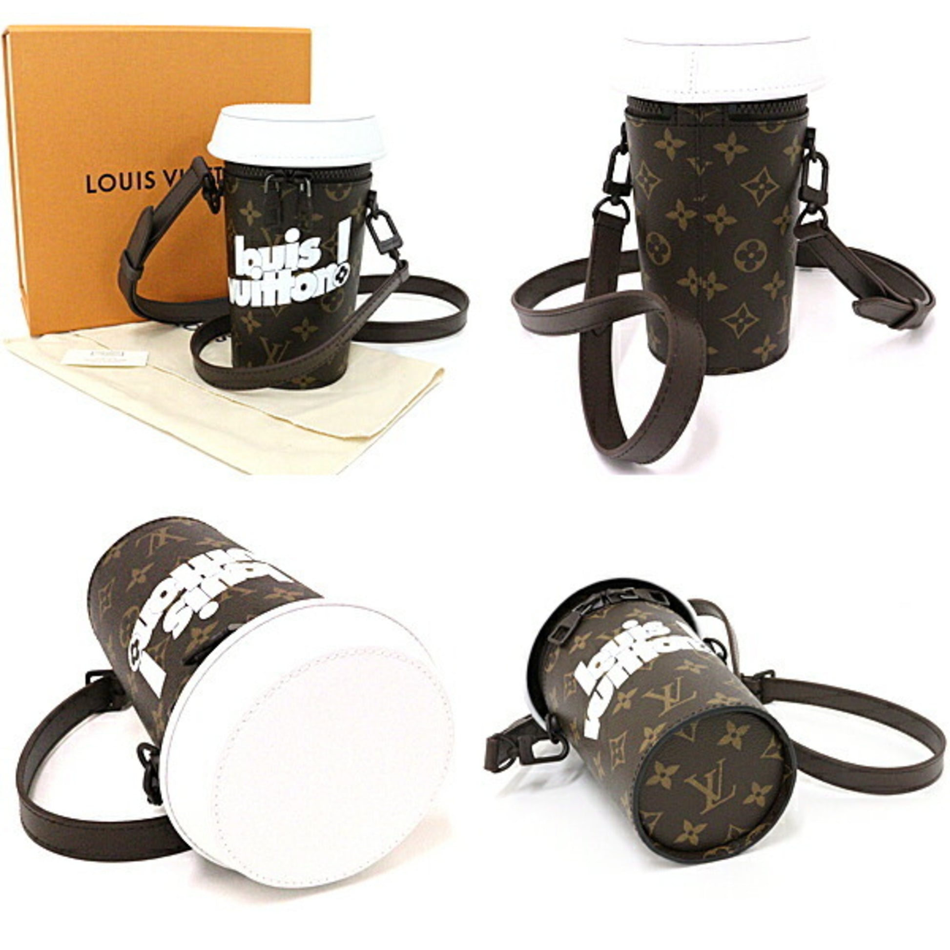 Louis Vuitton Coffee Cup Everyday LV Shoulder Bag Crossbody Monogram M80812 Brown White Hardware
