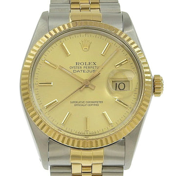 ROLEX Datejust automatic watch champagne gold dial 16013 93 series [circa 1986] 2023/06
