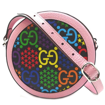 Gucci GG Psychedelic Round Shoulder 2020 Capsule Collection Ladies Bag 603938 PVC Black Pink Multi