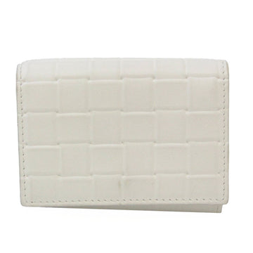 BOTTEGA VENETA Intrecciato 592678 Men,Women Leather Wallet [tri-fold] White