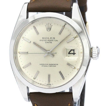 ROLEXVintage  Oyster Perpetual Date 1500 Steel Automatic Mens Watch BF561962
