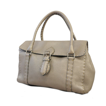 Fendi Selleria Linda Women's Leather Handbag Grayish
