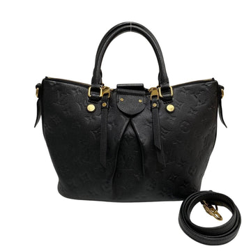 LOUIS VUITTON Mazarine PM Empreinte Leather 2way Handbag Boston Shoulder Bag Black