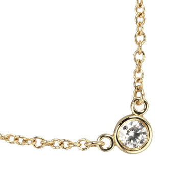 TIFFANY&Co. Visthe Yard Necklace Top Width 3.5mm K18 YG Yellow Gold Diamond