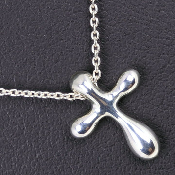 TIFFANY&Co.  Small Cross Necklace Elsa Peretti Silver 925 Ladies