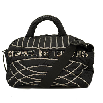 CHANELAuth  Sport 2WAYbag Women's Nylon Handbag,Shoulder Bag Black