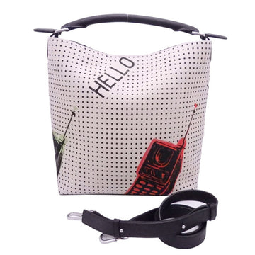Loewe 2way Bag Off White Black Multicolor Canvas Leather Handbag Shoulder Ladies