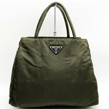 PRADA tote bag handbag nylon triangle khaki green ladies men IT5FCPR6DDSK