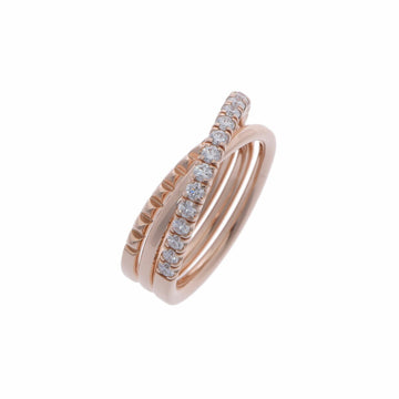 CARTIER Ethansel de #57 Diamond No. 17 Women's K18 Pink Gold Ring