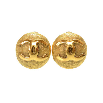 Chanel Vintage Coco Mark Gold Earrings Accessories