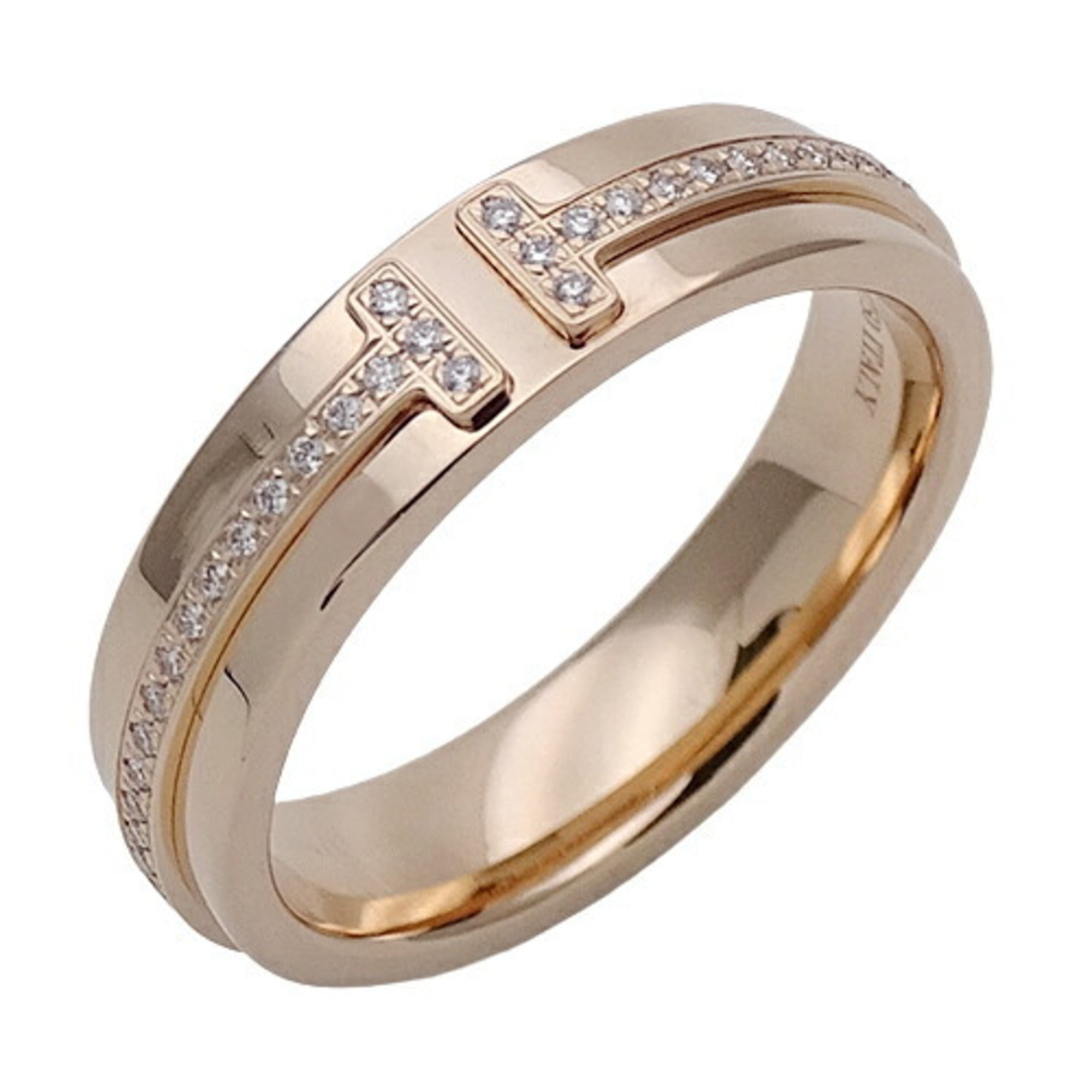 Tiffany & Co. Tiffany T Two Ring In 18k Gold With Diamonds - Size 9 in  Metallic | Lyst UK