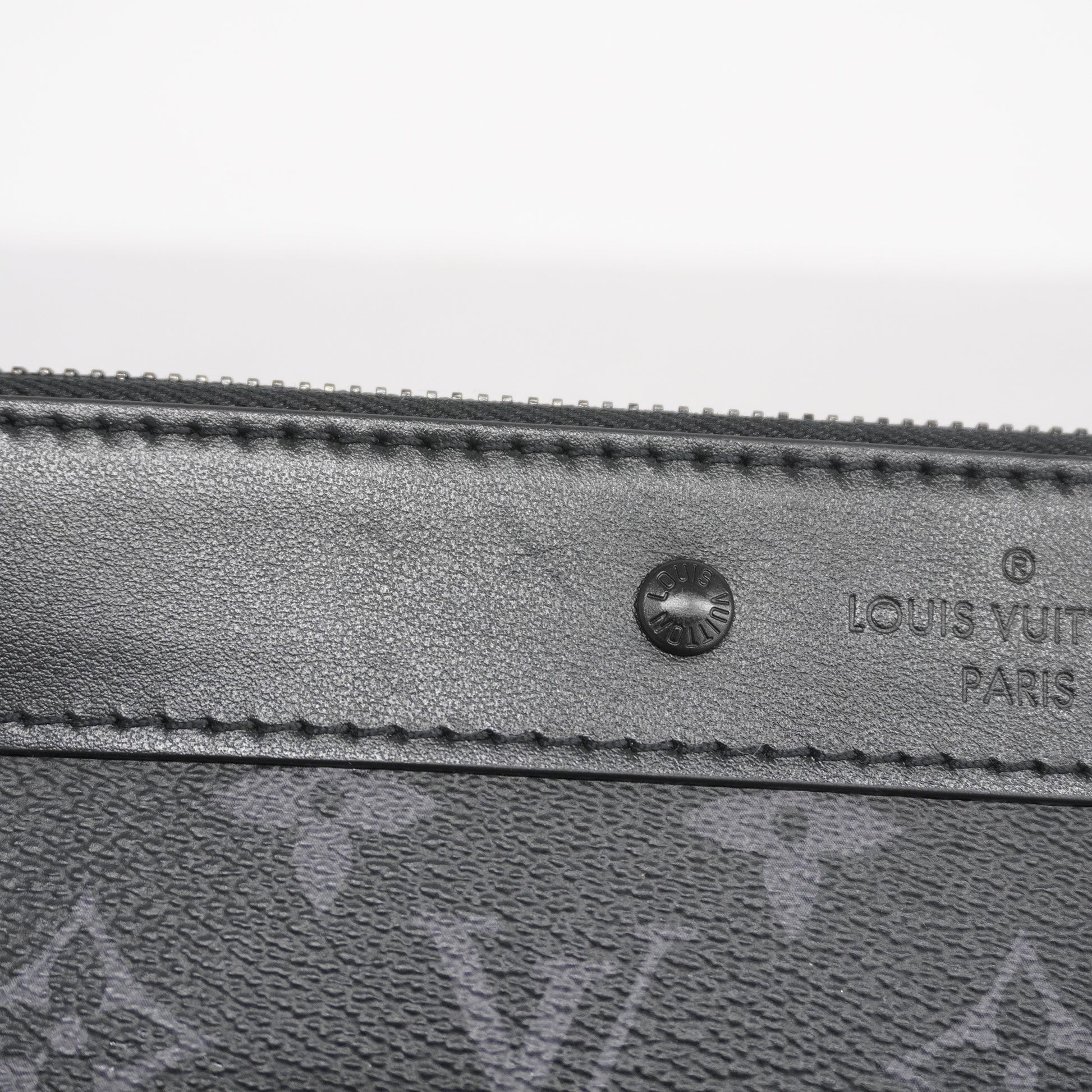Authenticated Used Louis Vuitton Pochette to Go M81848 Clutch Bag Second Monogram  Eclipse Canvas 