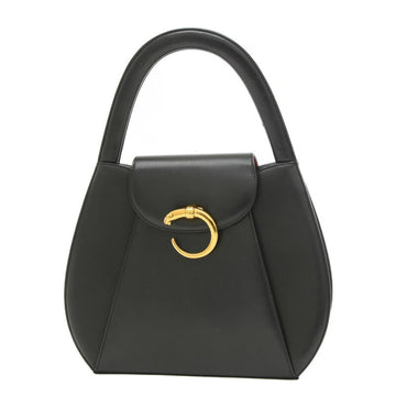 CARTIER Panthere Handbag Leather Black