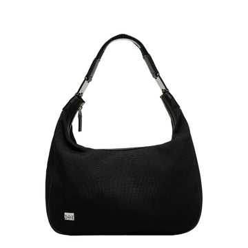 GUCCI Sherry Line One Shoulder Bag Handbag 145757 Black Canvas Women's