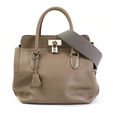 HERMES Handbag Shoulder Bag Tool Box Vaux Swift Etoupe Ladies