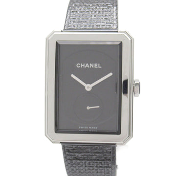 CHANEL Boyfriend Tweed Large Model Wrist Watch Wrist Watch H5201 Hand Winding Black Stainless Steel H5201
