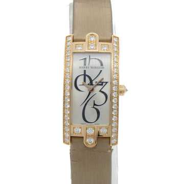 HARRY WINSTON Avenue C Mini Wrist Watch watch Wrist Watch AVCQHM16RR005 Quartz Silver K18PG[Rose Gold] Leather bel AVCQHM16RR005