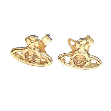 Vivienne Westwood Nano Solitaire Earrings Orb Crystal NANO SOLITAIRE Gold Color