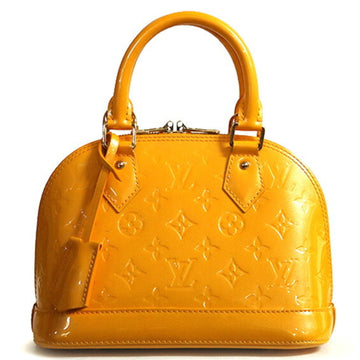 Louis Vuitton Alma BB Monogram Verni Handbag Yellow Ladies
