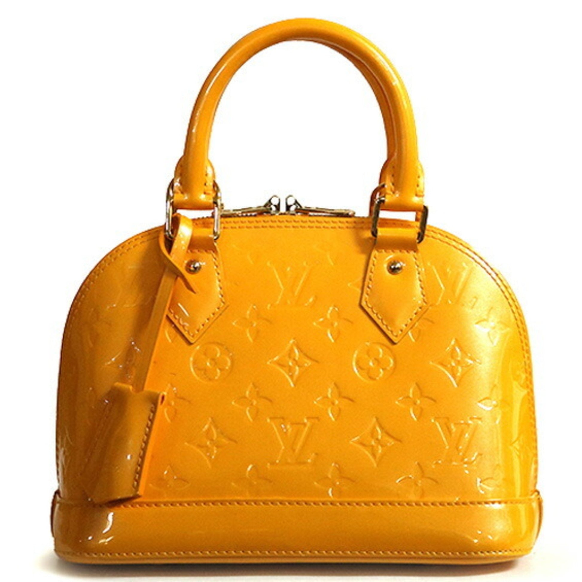 Louis Vuitton LV Alma PM Handbag Yellow Vernis Bag - EXCELLENT