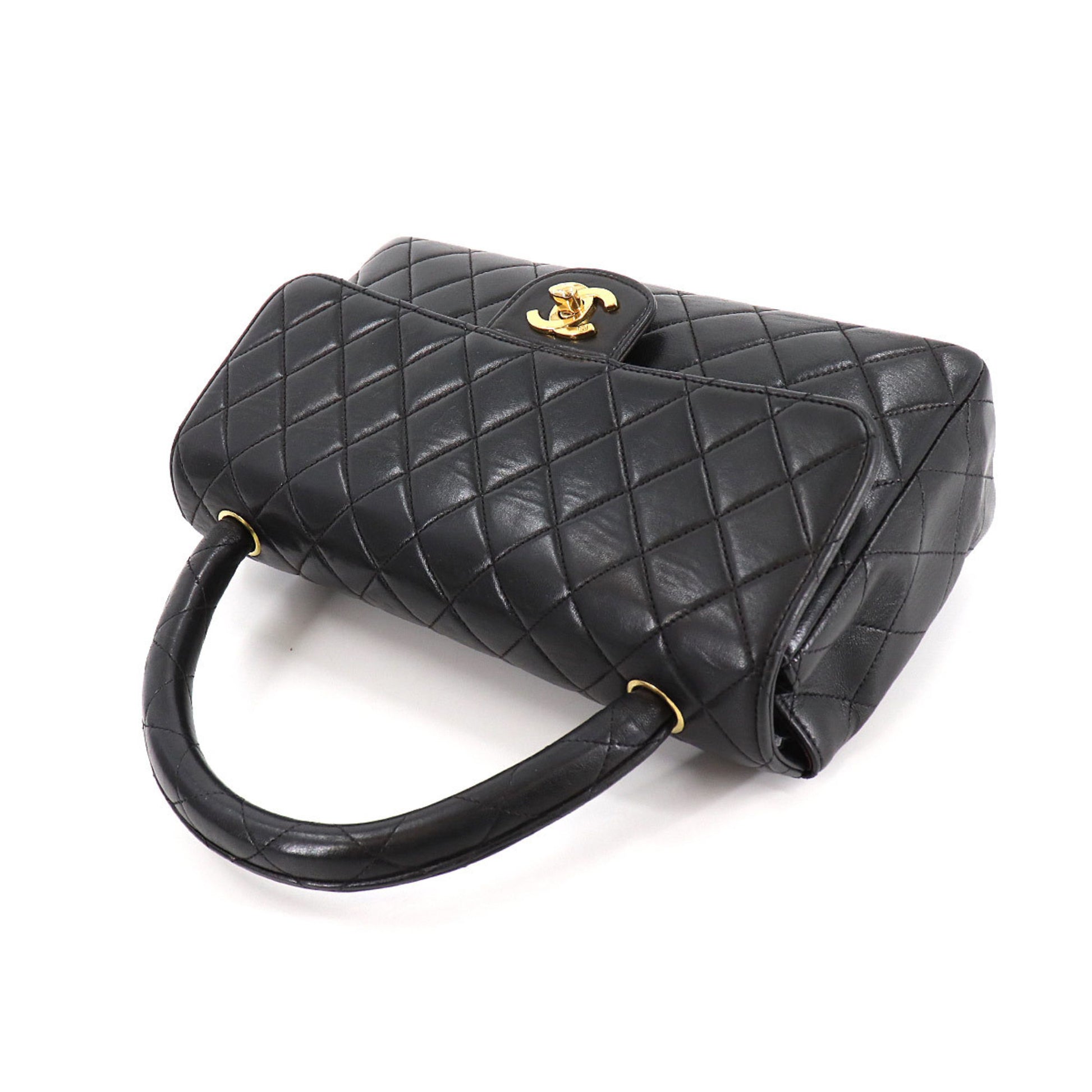 Chanel Chanel Matelasse Handbag Parent And Child Bag Only Leather Black  Auction