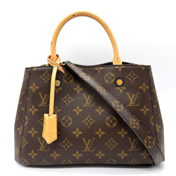 LOUIS VUITTON Handbag Crossbody Shoulder Bag Monogram Montaigne BB Canvas Brown Women's M41055