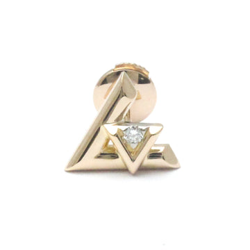 LOUIS VUITTON Earrings LV Vault One [Pink Gold X Diamond] Single Earrings Q96975 Diamond Pink Gold [18K] Stud Earrings Carat/0.02 Pink Gold