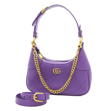 GUCCI Aphrodite Small Shoulder Bag Leather Purple 731817