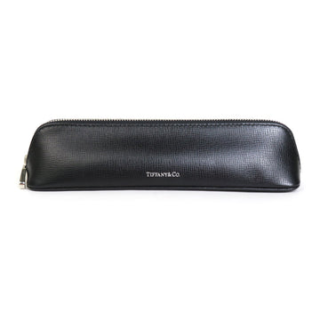 TIFFANY&Co. Pen case leather black unisex
