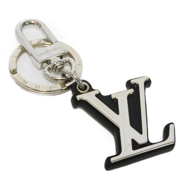 LOUIS VUITTON Keychain Porte Clef LV Classic Signature Calf Black Silver Logo Noir M00971 Men's