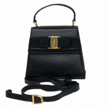 SALVATORE FERRAGAMO Ferragamo AT-21-5677 Vara Ribbon Black Bag Handbag Shoulder Ladies