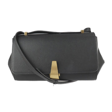 BOTTEGA VENETA ANGLE angle Palmellato shoulder bag 576143 calf leather black gold hardware crossbody