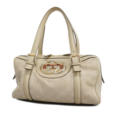 Guccissima 170009 Women's Leather Tote Bag Ivory
