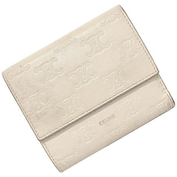 Celine Pink Triomphe 10B57 3BFU Leather CELINE Ladies Tri-Fold Wallet Embossed