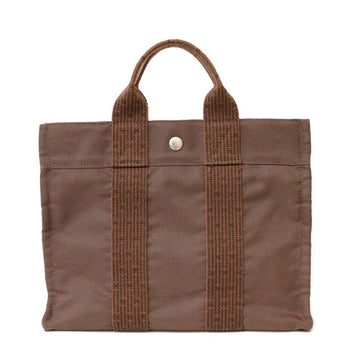 Hermes Tote Bag Aleline Handbag PM Brown Women's Polyester