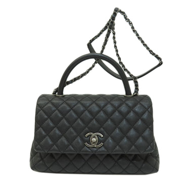 CHANEL Matelasse Handbag Caviar Skin Women's