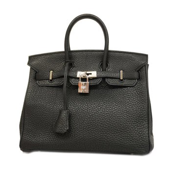 HERMESAuth  Birkin Birkin 25 M Stamp Women's Togo Leather Handbag Black